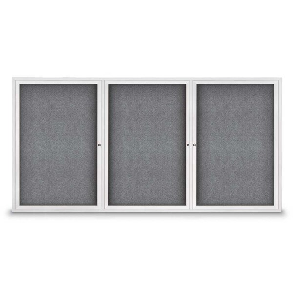 Sliding Door Indoor Enclosed Corkboard, 9